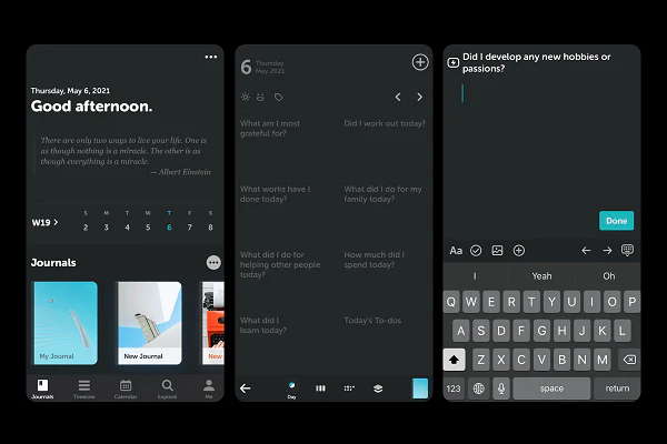 Grid Diary for journaling prompts