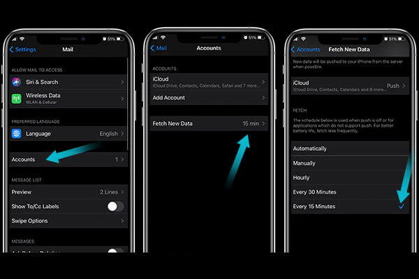 Turn off push mail settings to stop your iphone battery from draining fast