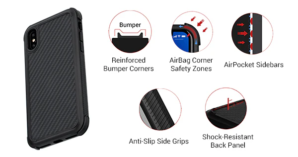 Protective PITAKA phone case with military-grade drop test