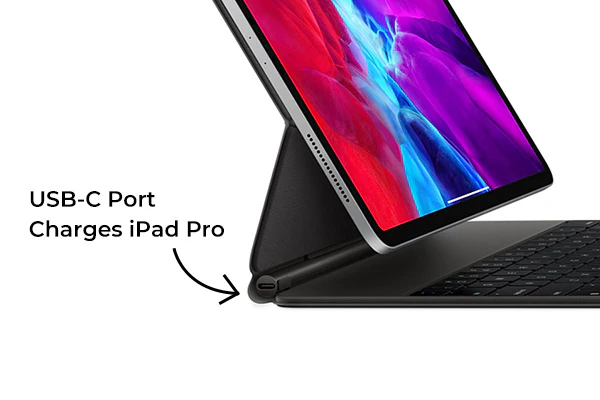 USB-C port on the iPad Pro 2020 magic keyboard supports pass-through charging