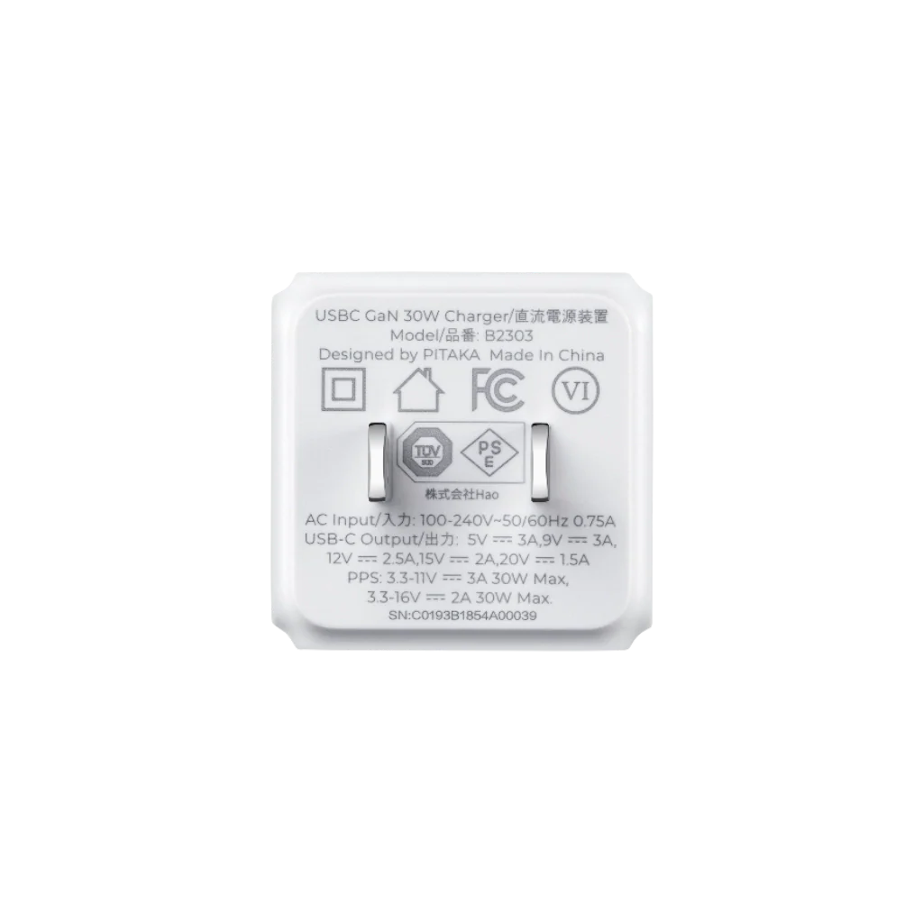 30W Charger or C-C Cable