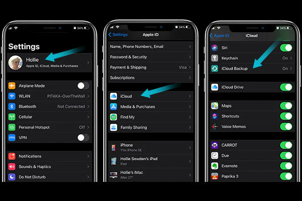 back up your phone using icloud before resetting