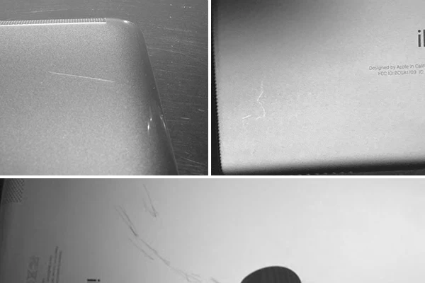 iPad is not scratch resistant