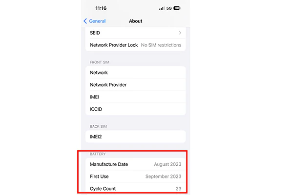 how to check battery cycle count