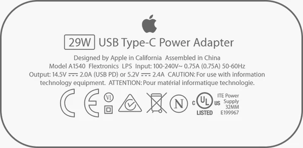 iPhone 29W adapter