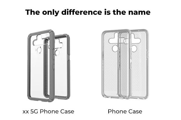5G phone case and normal phone case
