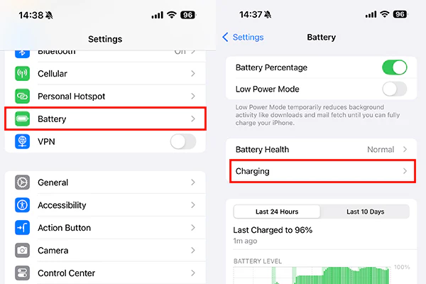 How to set iphone charge limit