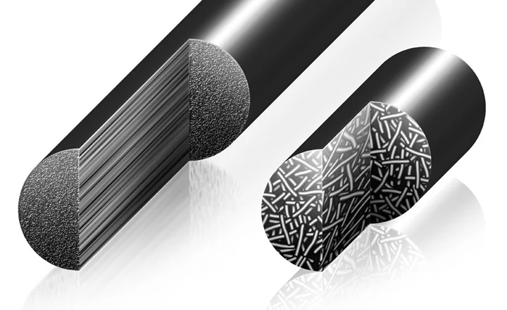 carbon fiber can be continuous fiber or discontinuous reinforcing fiber
