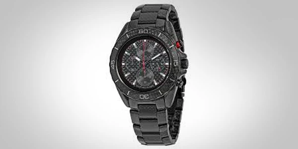 Michael Kors Jetmaster Black Chronograph Carbon Fiber Watch