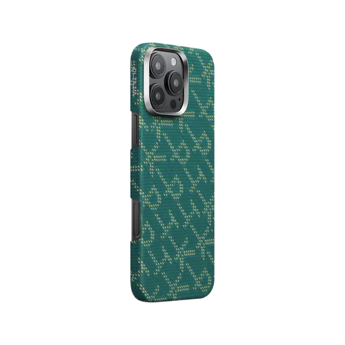 iPhone 16 Pro / PITAKA Monogram Gold/Green | Ultra-Slim Case