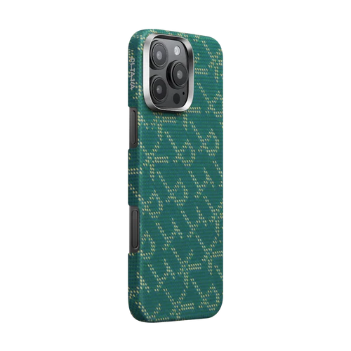 iPhone 16 Pro Max / PITAKA Monogram Gold/Green | Ultra-Slim Case