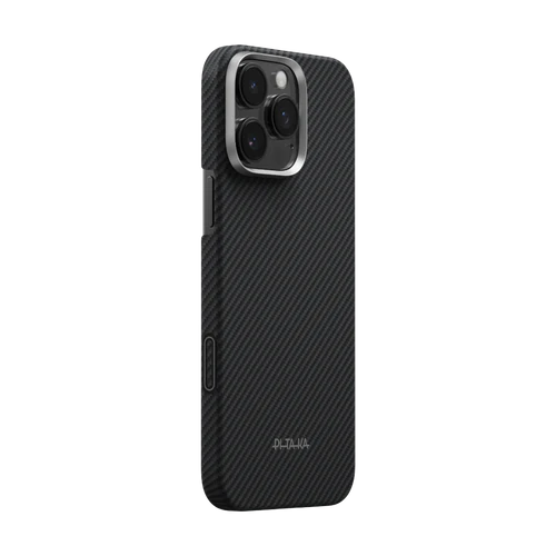 iPhone 16 Pro Max / 600D Black/Grey (Twill) (PitaTap™) | Ultra-Slim Case