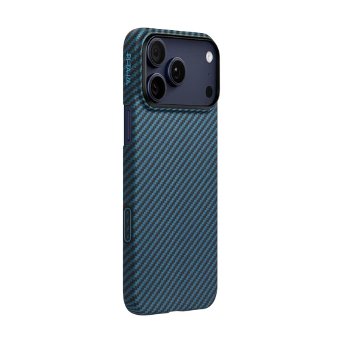 iPhone 17 Pro Max / 1500D Black/Blue (Twill) (PitaTap™) | Ultra-Slim Case