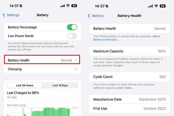 iphone battery health